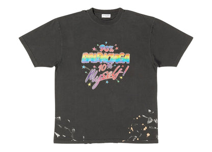 Balenciaga Women's 90/10 Large Fit Vintage T-Shirt Black/Multi