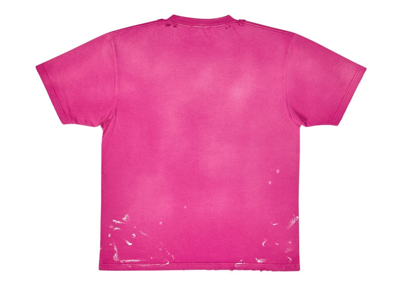 Balenciaga Women's 90/10 Large Fit Vintage T-Shirt Dark Pink