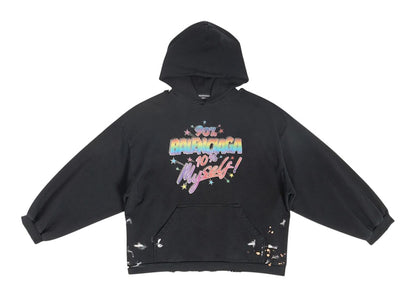 Balenciaga Women's 90/10 Small Fit Hoodie Black/Multi
