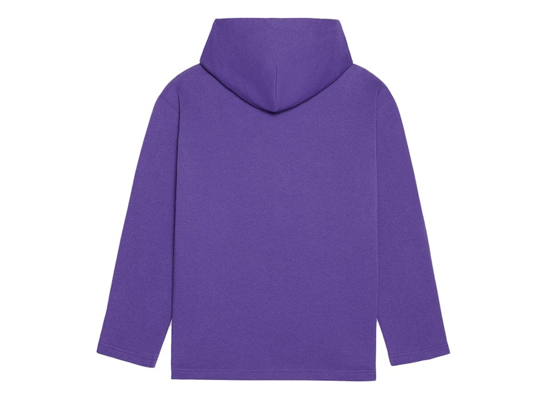 Balenciaga Womens Bebe Cropped Hoodie Purple