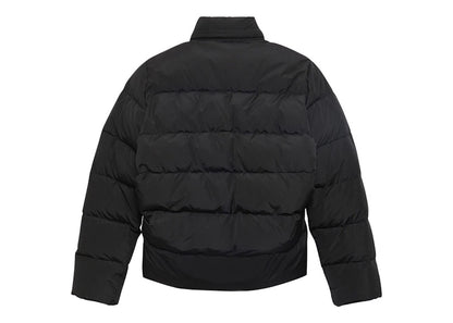 Balenciaga Womens C-Shape Puffer Jacket Black/White Logo