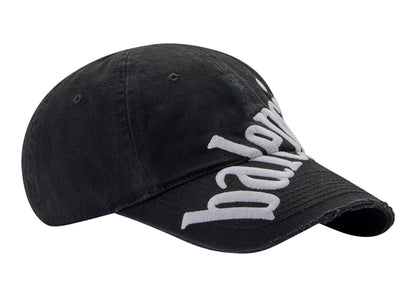 Balenciaga Women's Diagonal Baseball Cap Black/White