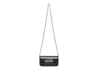 Balenciaga Women's Gossip Wallet On Chain Black