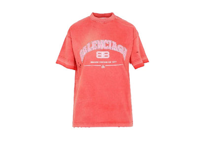 Balenciaga Women's Maison Balenciaga Medium Fit T-shirt Red