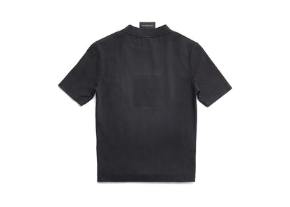 Balenciaga Women's Paris By Day Tight Small Fit T-Shirt Black Faded