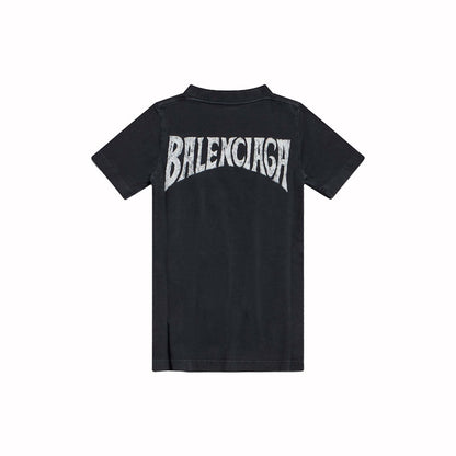 Balenciaga Women's Paris Tropical T-shirt Fitted Black/White