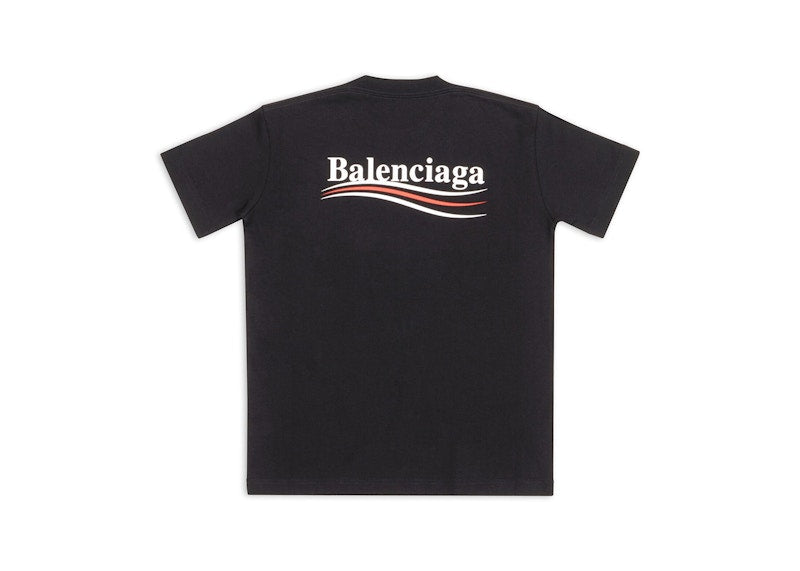 Balenciaga Women's Political Campaign Small Fit T-Shirt Black