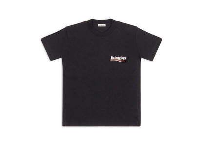 Balenciaga Women's Political Campaign Small Fit T-Shirt Black