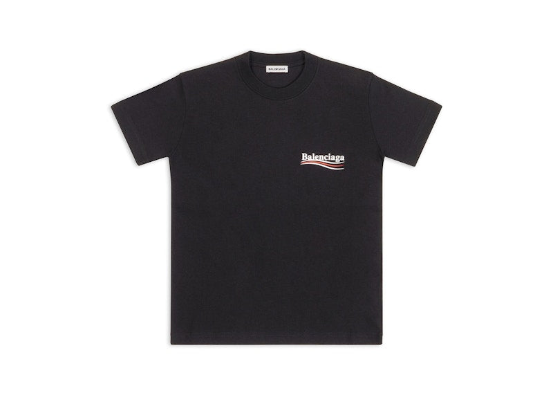 Balenciaga Women's Political Campaign Small Fit T-Shirt Black