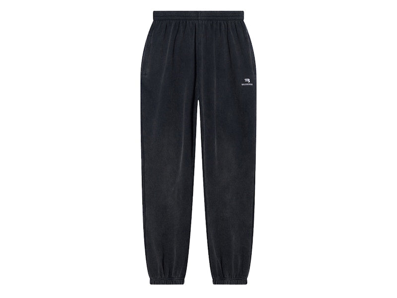 Balenciaga Women's Sporty B Stretch Knee Sweatpants Black/White