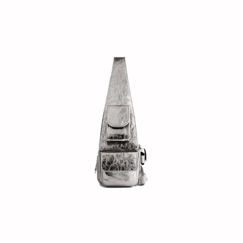 Balenciaga Womens Superbusy XS Sling Bag Silver