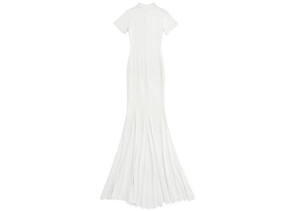 Balenciaga Women's T-Shirt Maxi Dress White