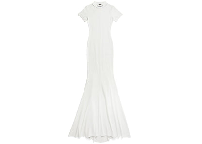 Balenciaga Women's T-Shirt Maxi Dress White