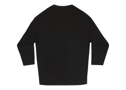 Balenciaga Women's Vareuse Silk Rib Knit Oversized Sweater Black