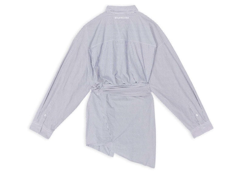 Balenciaga Wrap Dress Blue/White