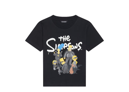 Balenciaga x The Simpsons Kids T-Shirt Black