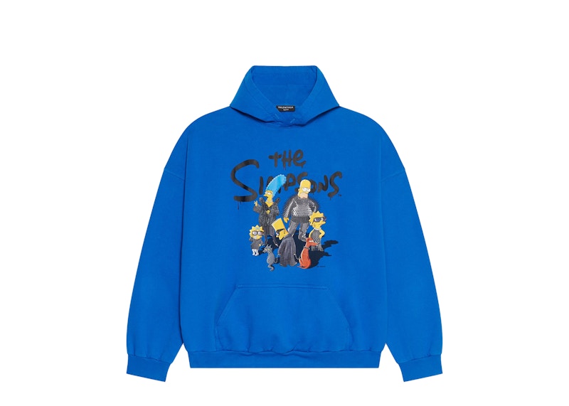 Balenciaga x The Simpsons Wide Fit Hoodie Indigo