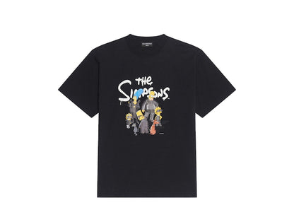 Balenciaga x The Simpsons Womens Small Fit T-Shirt Black