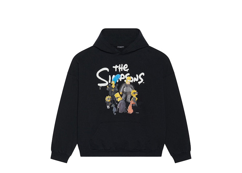 Balenciaga x The Simpsons Womens Wide Fit Hoodie Black