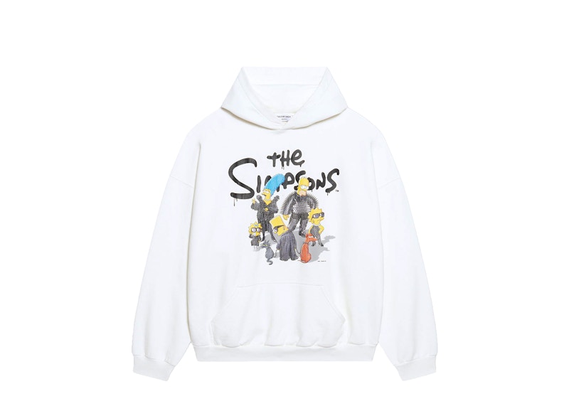 Balenciaga x The Simpsons Womens Wide Fit Hoodie White