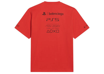 Balenciaga x PlayStation Boxy T-shirt Red