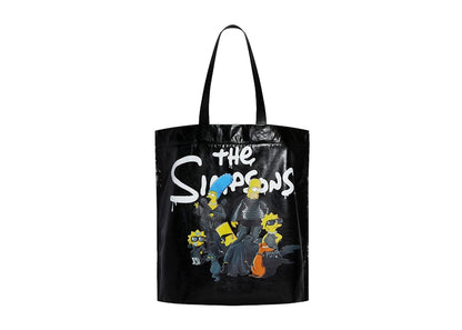 Balenciaga x The Simpsons Shopper Shoulder Tote Bag Medium Black