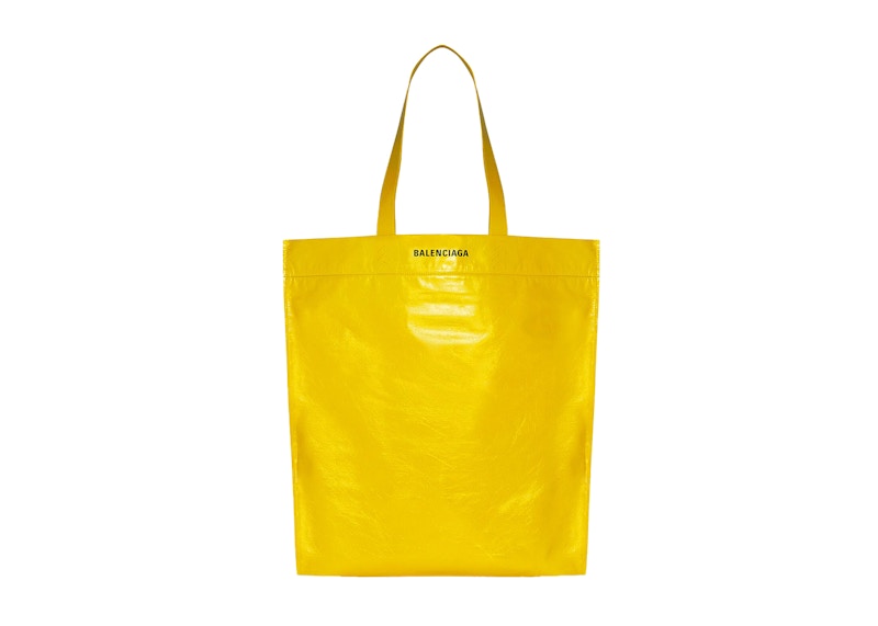 Balenciaga x The Simpsons Shopper Shoulder Tote Bag Medium Yellow