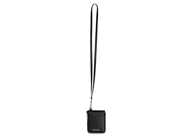 Balenciaga x The Simpsons Small Wallet With Strap Black