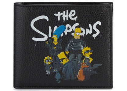 Balenciaga x The Simpsons Square Folded Coin Wallet Black