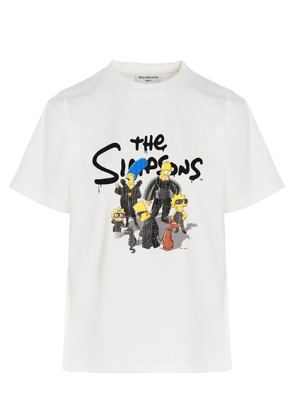 Balenciaga x The Simpsons Womens Small Fit T-Shirt White