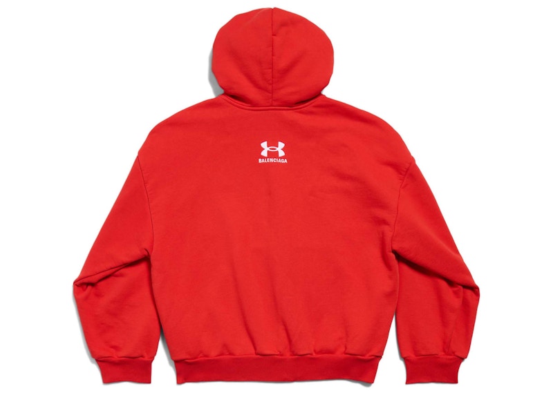 Balenciaga x Under Armour Zip-Up Hoodie Regular Fit Red/White