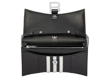 Balenciaga x adidas Hourglass Wallet With Chain Black