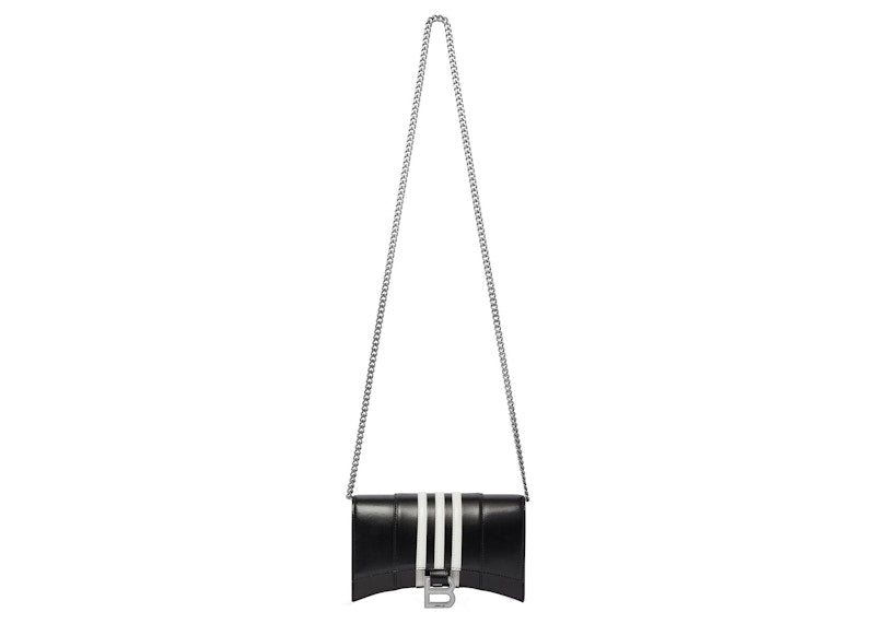 Balenciaga x adidas Hourglass Wallet With Chain Black