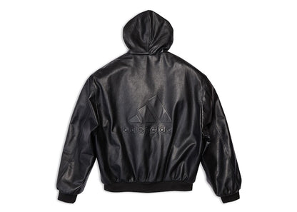 Balenciaga x adidas Leather Hooded Blouson Black