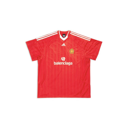 Balenciaga x adidas Soccer T-Shirt Oversized Red