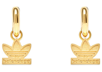 Balenciaga x adidas Trefoil Earrings Gold
