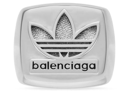 Balenciaga x adidas Trefoil Signet Ring Silver