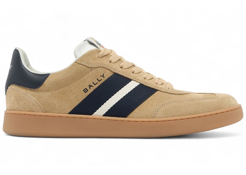 Bally Retro Crest Sneaker Suede Brown Navy Gum