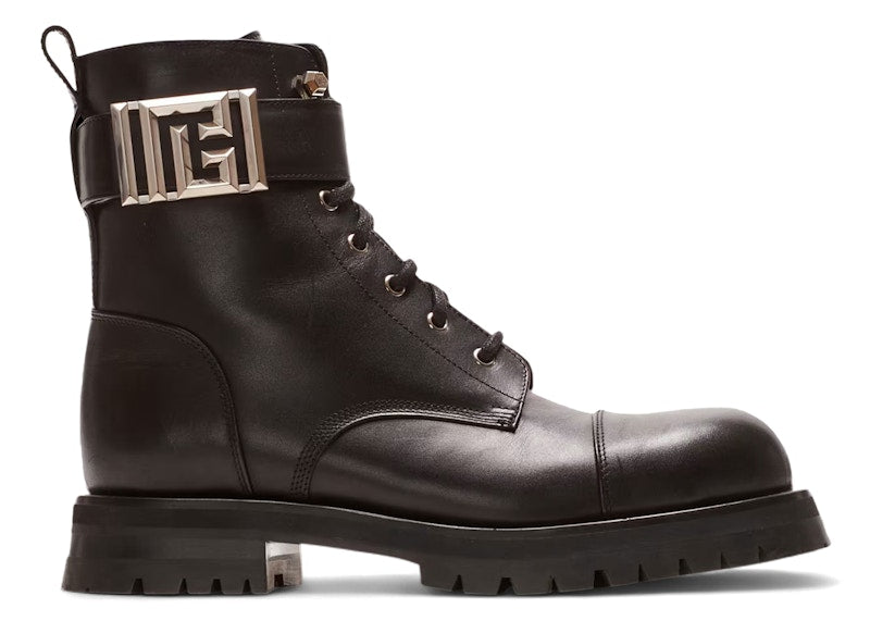 Balmain Charlie Leather Ranger Boots Black