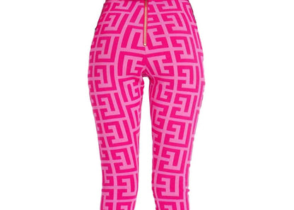 Balmain x Barbie - Knit Leggings with Light Pink Balmain Monogram