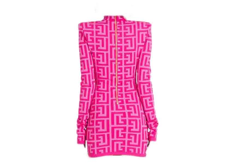 Balmain x Barbie - Short Dress with Light Pink Balmain Monogram