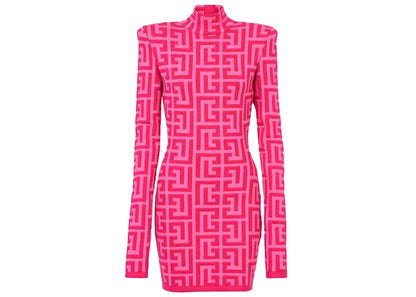 Balmain x Barbie - Short Dress with Light Pink Balmain Monogram