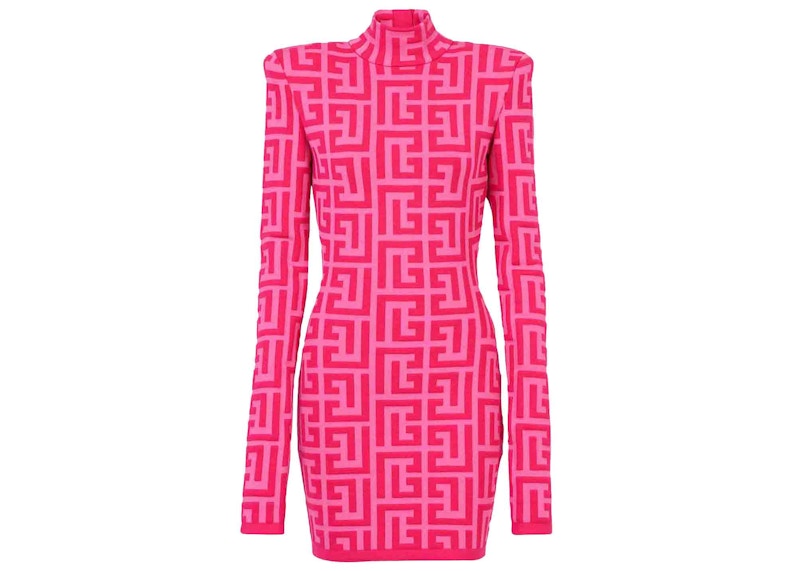 Balmain x Barbie - Short Dress with Light Pink Balmain Monogram