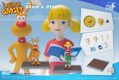Bandai 5Pro Studios Inspector Gadget Brain & Penny MEGAHERO Action Figure
