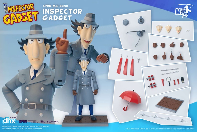 Bandai 5Pro Studios Inspector Gadget Deluxe Set MEGAHERO Action Figure