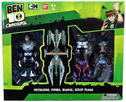 Bandai America Ben 10 Omniverse Pettaliday, Driba, Blukic & Solid Plugg Toys 'R Us Exclusive Action Figure 4-Pack