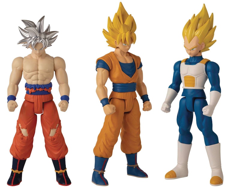 Bandai America Dragon Ball Limit Breaker Series 2 Super Saiyan Goku, Super Saiyan Vegeta & Ultra Instinct Goku Action Figure (Set of 3)