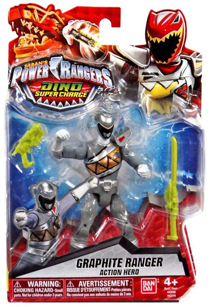 Bandai America Power Rangers Dino Super Charge Graphite Ranger Action Figure