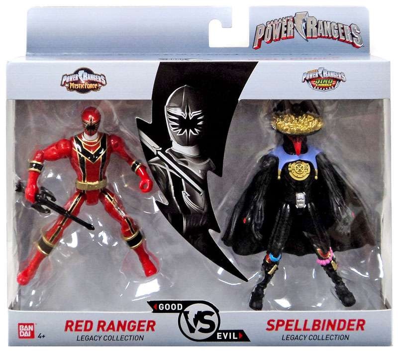 Bandai America Power Rangers Good Vs. Evil Red Ranger vs. Spellbinder Action Figure 2-Pack