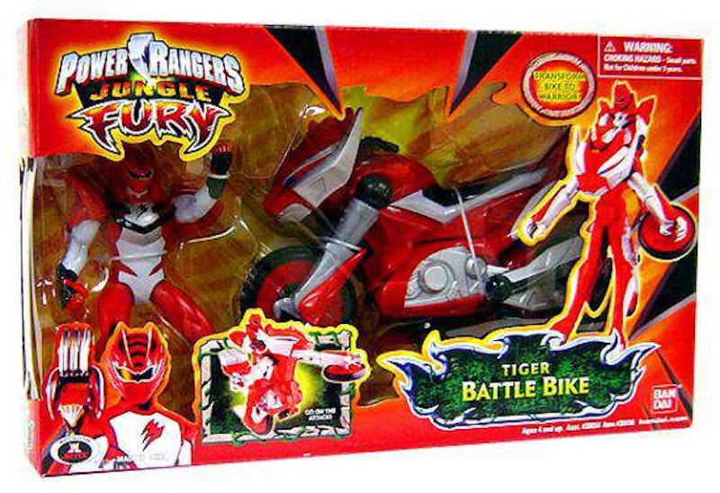 Bandai America Power Rangers Jungle Fury Tiger Battle Bike Action Figure Set